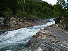 Strykene nedenfor Storfossen er heller ikke lette å forsere.